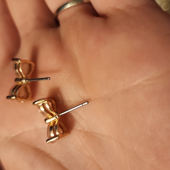 Betsey Johnson Bow Earrings - Picture 2 of 4